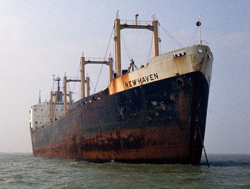 NEWHAVEN laid up in the River Blackwater. Date: 5 September 1982.